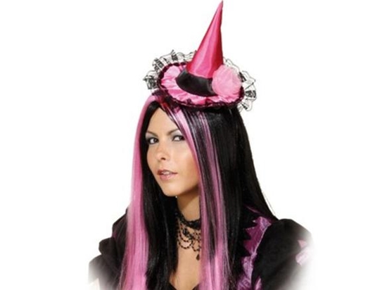 Billede af Pink mini hekse hat