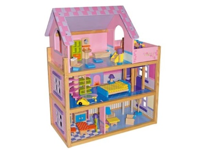 Image de Grande maison de poupées à 3 étages avec balcon