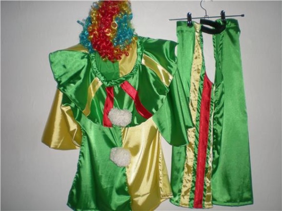 Billede af Klovnen. Kostume til kørestolsbruger