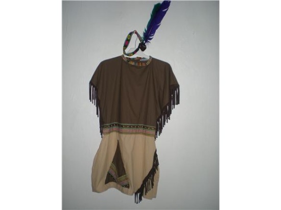 Billede af Indianerpige B. Kostume til kørestolsbruger