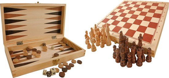Billede af Skak og Backgammon i træ