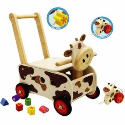 Obrázok z I`M TOY Gå- og skubbevogn, Ko med kalv