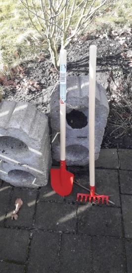 Poza cu Unelte de grădină pentru copii - 1 set, roșu