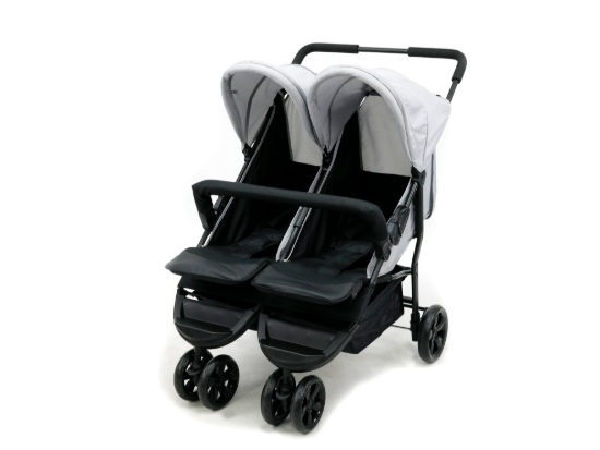 Billede af Tvillinge klapvogn Double Dinamic Antracit - Asalvo