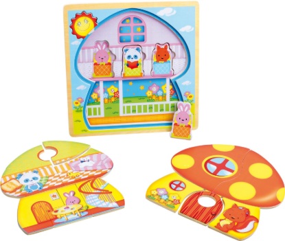 Billede af Puslespil 3 lag - Svampehus