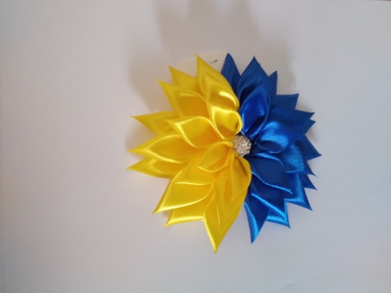 Billede af Hårbånd i Ukrainske farver. Stor blomst