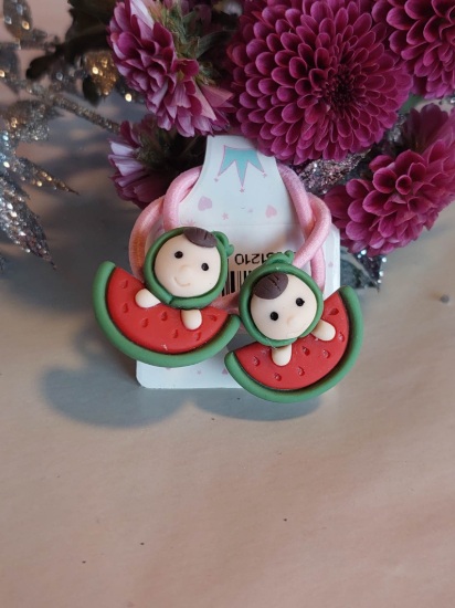 Billede af Hårbånd - meloner som dukker