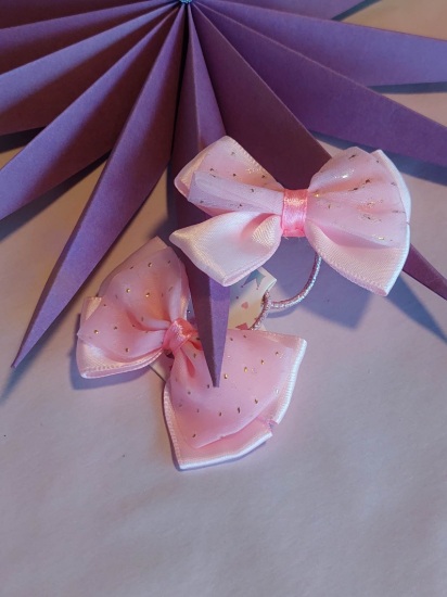 Billede af Hårelastik- Pink sløjfer