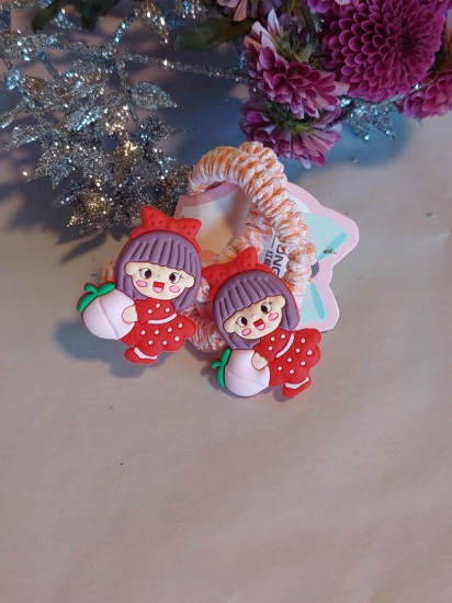 Billede af Hårelastik - Pige med æble