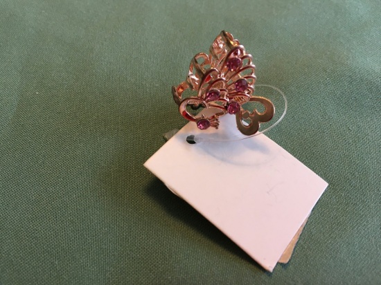 Billede af Mini Klips hårpynt,  figur med røde sten.