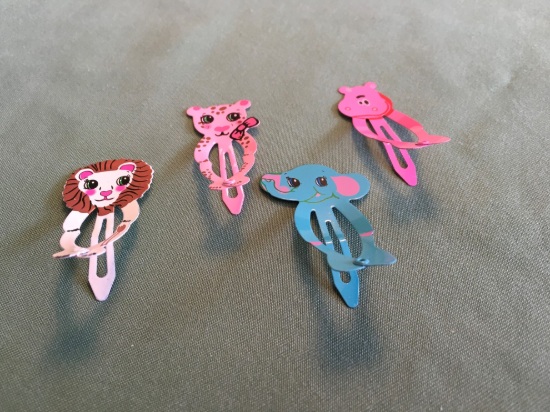 Billede af Hårklips med zoo dyr