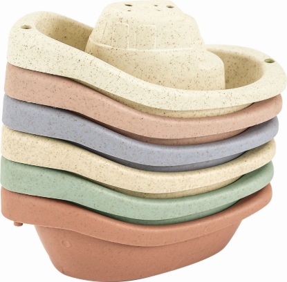 Billede af Kinder and Kids BIOplast badelegetøj stablebåd (6 stk.)