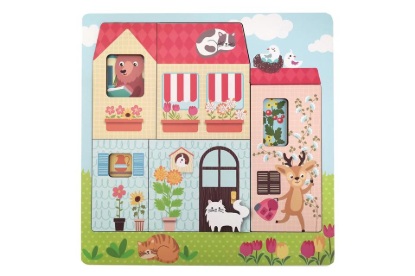 Billede af Magni | Puslespil med hus. Flere lag