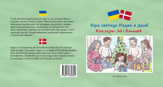 Billede af Kira fejrer jul i Danmark. Børnebog på Ukrainsk og Dansk.