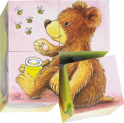 Kép Goki Kocka puzzle állatokkal