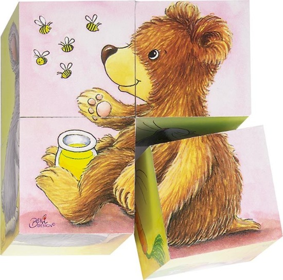 Kép Goki Kocka puzzle állatokkal