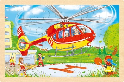 Kép Goki puzzle Helikopter/Tűzoltóautó
