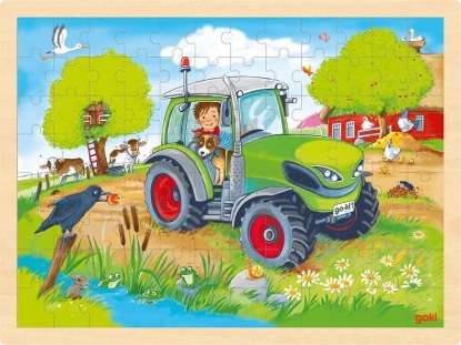 Kép Goki fa puzzle, Traktor